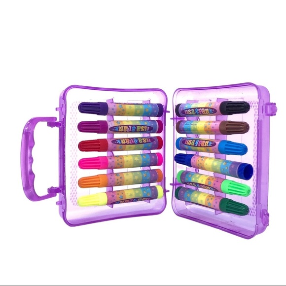 LISA FRANK Vintage Marker Pen Set With Plastic Carrying Case - Picture 4 of 8